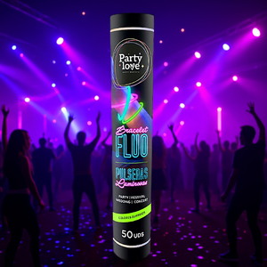 Pulseras Fluorescentes Party Love, 50 Piezas, para Fiestas, Festivales, Bodas, Conciertos - Product Image 3