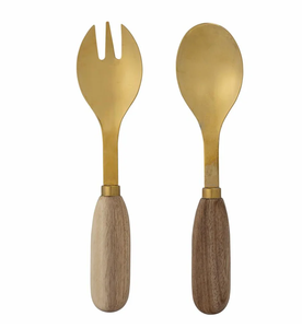 Cuillère à salade en laiton design fait main pour ustensiles de cuisine avec poignée en marbre ensembles de couverts à café de qualité supérieure - Product Image 6