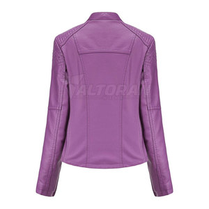 Chaqueta de Cuero para Mujer, Estilo Moderno Urbano, Chaqueta de Cuero Genuino, Estilo Clásico, Ropa Exterior - Product Image 3