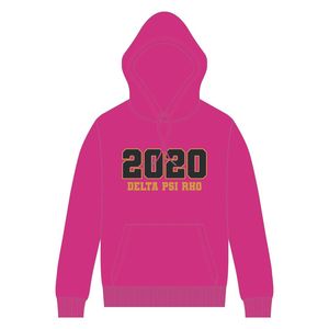 Coton Poly Rose Delta Psi Rho Sorority Pull À Capuche Année Fondateur 2020 Greek Life Apparel Doux Confortable Casual Wear - Product Image 2