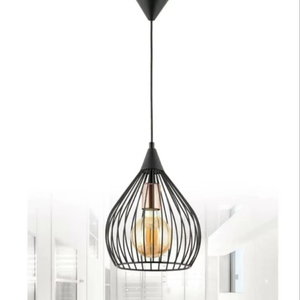 Lampadario nero rustico collezione MHK-metallo nero lampadario industriale