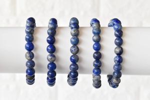 Hot Selling Blue Color Lapis Lazuli 8mm Round Natural Crystal Beaded <b>Healing</b> <b>Bracelet</b> for Meditation Jewelry - Product Image 5