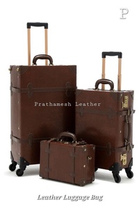 Bolsas de equipaje de cuero más vendidas, bolsa personalizada para hombres y mujeres, maletas de viaje, bolsas de equipaje de cuero genuino duraderas, tendencia 2025 - Product Image 6
