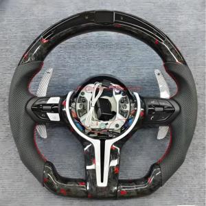 Embellecedor azul de fibra de carbono personalizable en volante de estilo de carreras para <span class=keywords><strong>BMW</strong></span> F10 F12 F30 F90 G05 G20 G80 G82 E46 <span class=keywords><strong>E90</strong></span> E92 M3 M4 M5 - Product Image 6