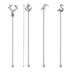 Agitador de cóctel de acero inoxidable hecho a mano de forma antigua, herramienta de barra de Metal de diseño de lujo, mezcla de café, palo hecho a mano de alta calidad - Product Image 3