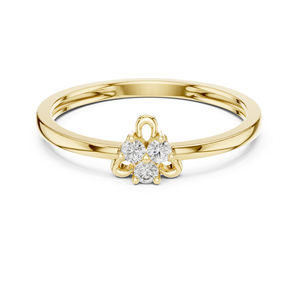 Anillo de Boda de Oro Rosa de 14K con Diamante Cultivado en Laboratorio, Simple y Redondo, para Mujer |   Regalo Certificado por IGI - Product Image 3