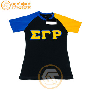 Camiseta de algodón de alta calidad Sigma Gamma Rho para mujer, ropa de hermandad personalizable, transpirable, Medio Verano, eventos griegos - Product Image 2