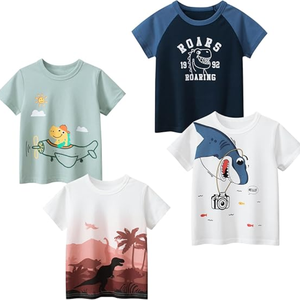 Enfant en bas âge garçon tricoté coton t-shirt personnalisé Applique Boutique vêtements été enfants garçon vêtements chemises fabriquées au Bangladesh - Product Image 1