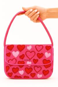 Sac à bandoulière pour femme, style bohème indien, avec chaînes de perles et de cristaux, fait main, de luxe, portable, avec rabat à ressort et broderie logo - Product Image 2