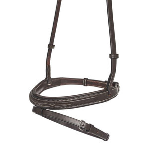 Build A Bridle Flash Noseband para caballos Breeches Color marrón chocolate Construcción de cuero Premium Ajuste ajustable Inglés - Product Image 1