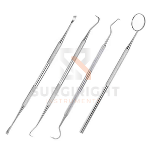 Surgiright, la mejor calidad, juegos de espejos dentales de acero inoxidable, juego de instrumentos de examen oral con mango, MOQ bajo, fuente de energía eléctrica - Product Image 2