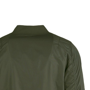 Chaquetas informales personalizadas de alta calidad para hombre para Otoño/Invierno, bombardero de lona de Color sólido con decoración bordada, venta al por mayor - Product Image 6