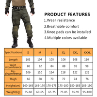 Pantalon d'extérieur de haute qualité pantalon de chasse équipement de chasse pantalon de camouflage pantalon de pêche avec genouillères ensemble d'extérieur