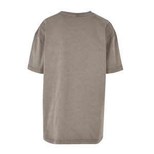 Camiseta de lavado ácido de algodón 100% de alta calidad para mujer, manga corta, cuello redondo, transpirable con logotipo personalizado, transpirable - Product Image 6