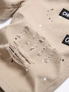 2025 personalizado nuevo 100% algodón Cotto3D impreso hombres Casual desgastado verano Pantalones cortos de mezclilla estilo Hip Hop remache transpirable - Product Image 5