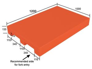 Paleta de Plástico Rotomoldeado de Alta Resistencia para Uso Industrial y en Almacenes - Product Image 4