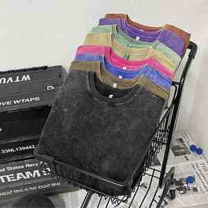 เสื้อยืดผู้ชายโอเวอร์ไซส์ลายกรดสไตล์วินเทจผ้าคอตตอนลายว่างเปล่า100% โอเวอร์ไซส์ออกแบบโลโก้ได้ตามต้องการ - Product Image 5