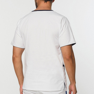 Conjunto de traje médico para hombre de nuevo diseño, uniforme cómodo de enfermera y médico, traje médico impreso con logotipo personalizado de Color sólido transpirable - Product Image 6