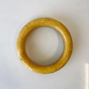 Bracelet jonc, 56 mm, Ambre Jaune de la Baltique, Bijoux fabriqués en Pologne ; Jonc en ambre pour femme, jonc jaune naturel - Product Image 4