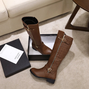 Botas de Lluvia de Goma para Mujer, Estilo Montar a Caballo, Altura hasta la Rodilla, Populares y a la Moda - Product Image 5