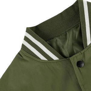 Vestes bomber de baseball pour hommes, style varsity décontracté avec broderie, tissu en toile, veste d'hiver pour le collège en vente - Product Image 5