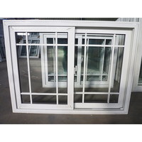 Ventanas Corredizas de PVC Resistentes a Impactos con Rejilla para Casa, Dormitorio, Cocina, Ventanas Corredizas Dobles de Vidrio Templado Transparente