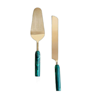 Qualité supérieure Nouveau Style Prix de Gros Dernier Look Couteaux À Gâteau En Métal Et Serveur Ensemble Designer Outil À Gâteau En Métal pour La Maison Hôtel - Product Image 6