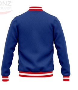 Veste bomber varsity en cuir véritable avec manches en laine de baseball sur mesure, service OEM 2026, pour hommes et femmes - Product Image 2