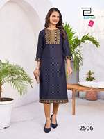Kurti en rayonne de taille et de couleur personnalisables, tissu écologique pour un usage régulier et décontracté, production quotidienne