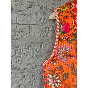 Chaleco Kimono Acolchado de Algodón Hecho a Mano para Mujer, Estilo Boho con Rayas y Ribetes, Talla Grande, Ropa de Abrigo para Invierno y Primavera con Bordado Vintage - Product Image 5