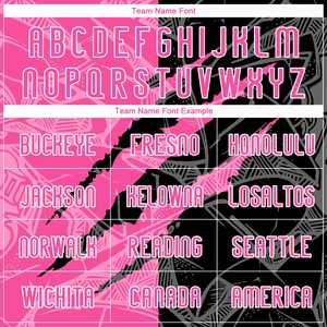 ชุดเสื้อเจอร์ซีย์วอลเลย์บอลแบบระเหิดสำหรับผู้ชายชุดเครื่องแบบทีมเยาวชนซับลิเมชันสีชมพูและสีดำพิมพ์โลโก้ทีมของคุณ - Product Image 4