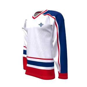 Maillot de hockey sur glace pour homme, manches longues, haute qualité, 100% polyester, design personnalisable, séchage rapide et respirant, en solde - Product Image 2