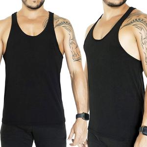 Logo personnalisé hommes décontracté Sport gilet respirant séchage rapide sans manches débardeur grande taille Gym Fitness coton XL - Product Image 5