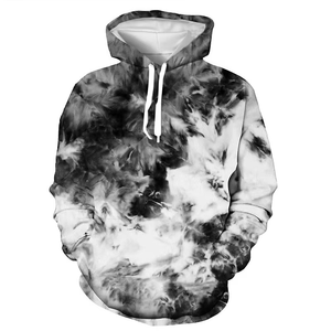Mode Tie Dye Motif Hommes À Capuche Simple Automne À Manches Longues Hommes Femmes 3D Imprimé Hoodies - Product Image 4