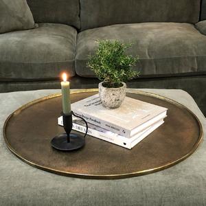 Plateaux de service décoratifs haut de gamme faits à la main en laiton et aluminium, finis pour l'hôtellerie, la maison et la décoration de table - Product Image 2