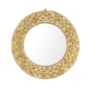 New Hot Sale Water Hyacinth <b>Mirrors</b> Decoration Wall <b>Mirrors</b> Frame Light Natural Safe <b>Wicker</b> Home Decors Luxury - Product Image 1
