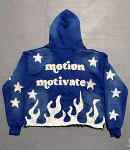 Sudadera con Capucha de Invierno para Hombre, Hecha a Medida, Corte Regular, 100% Algodón, con Bolsillo, Efecto Desteñido por el Sol, Bordado y Estampado Digital - Product Image 4