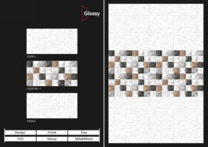 Carreaux muraux en céramique premium 300x600mm pour salle de bain et cuisine, finition brillante, mate, effet sucre, design mural intérieur luxueux - Product Image 3