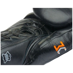 High Quality Adult Leather Professional Boxing <b>Gloves</b> Cowhide Hook Loop Closure <b>Type</b> Customized Logo Design MMA KickBoxing - Product Image 3