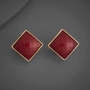 Trendy Religious <b>Stud</b> <b>Earrings</b> 186263 Geometric Bezel Setting with Zircon Pearl Copper Brass Jewelry Rhodium Plated for Parties - Product Image 1