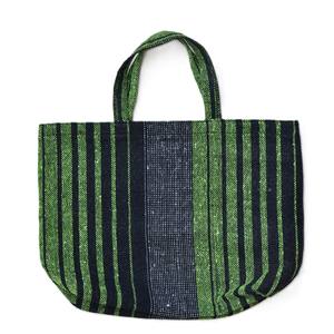 ถุงช้อปปิ้งปอกระเจาที่เป็นมิตรต่อสิ่งแวดล้อมมีแถบสีขาวสีดำแถบสีเขียวน้ำเงินส่งตรงจากโรงงานบังคลาเทศ - Product Image 6