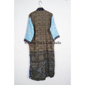 Robe kimono en soie japonaise vintage unique faite à la main pour femmes, kimono long bohème pour l'été, veste de mariage, couverture de bikini, robe - Product Image 5