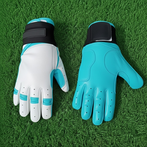 Gants de frappeur de baseball OEM en cuir de mouton gris clair, respirants, adhérence souple, ambidextres, fermeture auto-agrippante, écologiques - Product Image 4