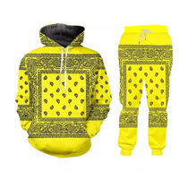 Ensemble de survêtement unisexe graphique personnalisé couleurs multiples sweat à capuche imprimé par sublimation/pantalon/costume Hip Hop Couple Streetwear survêtements de jogging