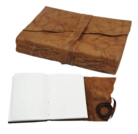 Cuaderno de cuero de grano completo hecho a mano, para viaje y oficina, único, personalizado