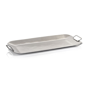 Bandeja Rectangular de Aluminio para Servir en Bodas, Hecha a Mano, Plateada, Decorativa, con Asas, Ligera, Moderna, para Hotel, Venta al Por Mayor - Product Image 5