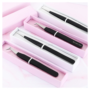 Pince à cils haut de gamme pour cils en bande pince à cils à pointe en fibre pour extensions de cils Offre Spéciale - Product Image 4