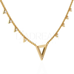 Collier en argent sterling 925 à la mode avec des diamants cultivés Leb Fashion Fine Jewelry pour les mariages et les cadeaux de fiançailles - Product Image 5