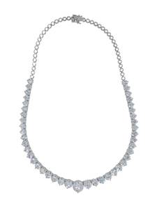 Collar de tenis de diamantes Riviera graduados de primera calidad, 32.00 Ct, DEF VVS, diamantes cultivados en laboratorio, en oro de 14K, regalo de aniversario de bodas - Product Image 1