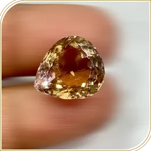 Cuarzo Ametrino Natural, Gema Suelta Facetada en Forma de Pera - Product Image 1